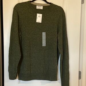Old Navy Green Crewneck Sweater with Ribbed Cuffs